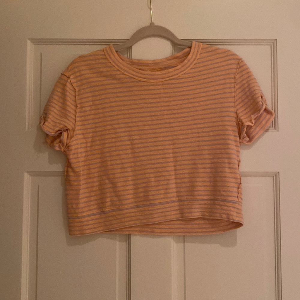 FREE PEOPLE-orange summer crop top!!